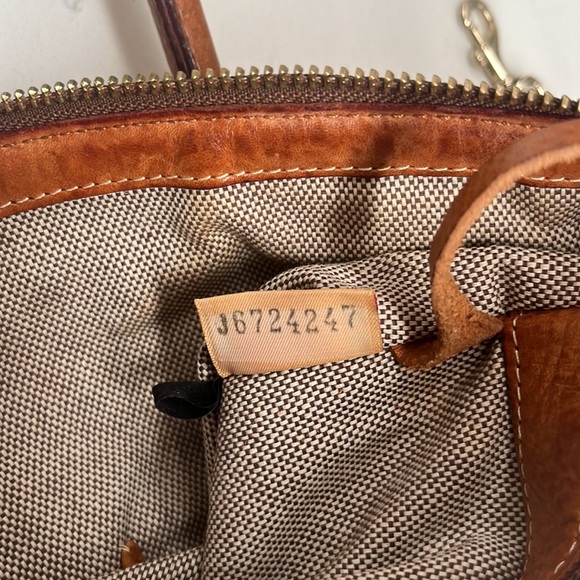 Dooney Bourke Tote Satchel Handbag Purse Weave Vintage RARE Tweed Leather - Picture 14 of 15